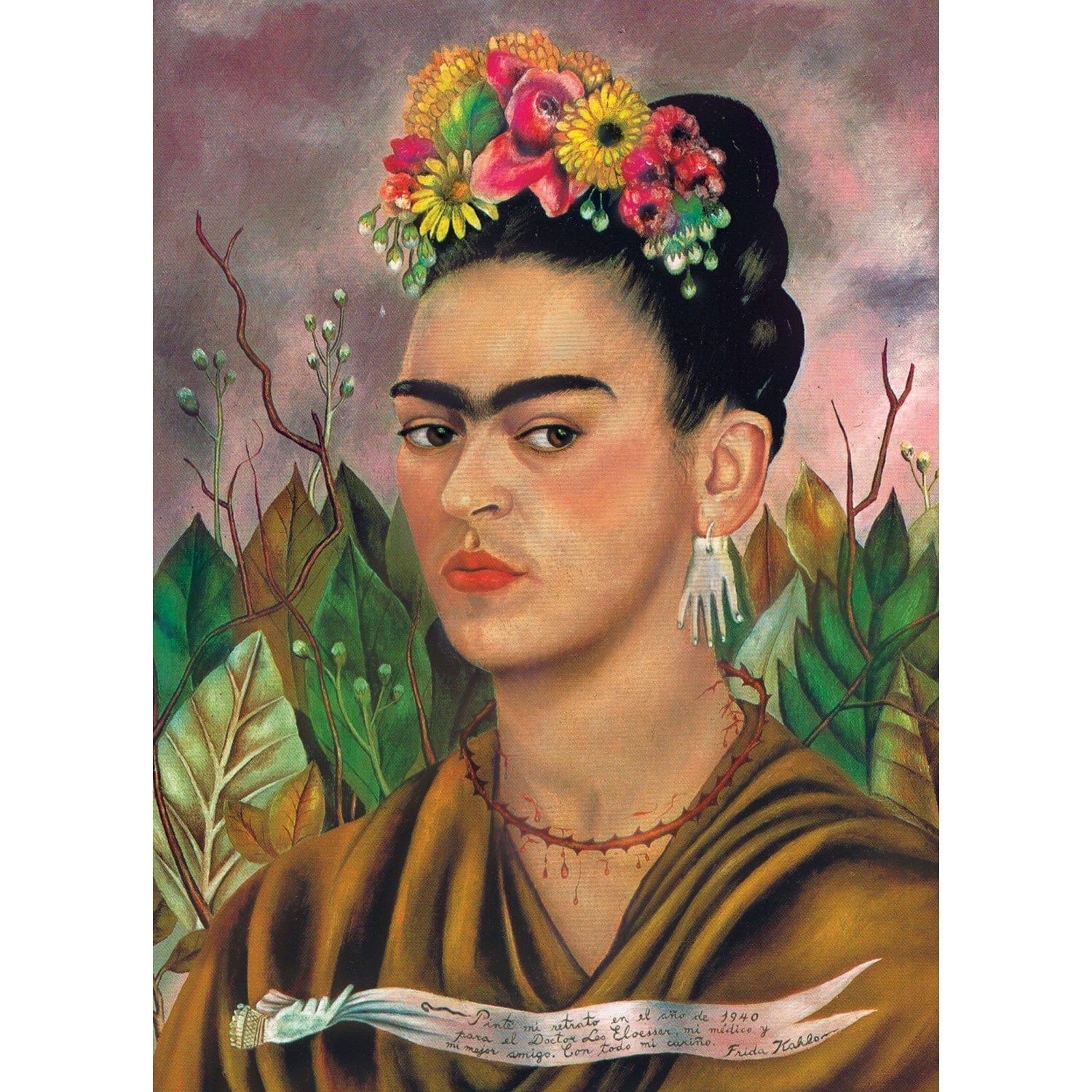 MasterPieces of Art - Frida Kahlo Self Portrait 1000 Piece Jigsaw Puzzle - Out of Play