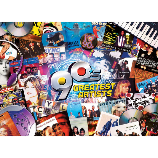Greatest Hits - 90's Artists 1000 Piece Jigsaw Puzzle - Out of Play