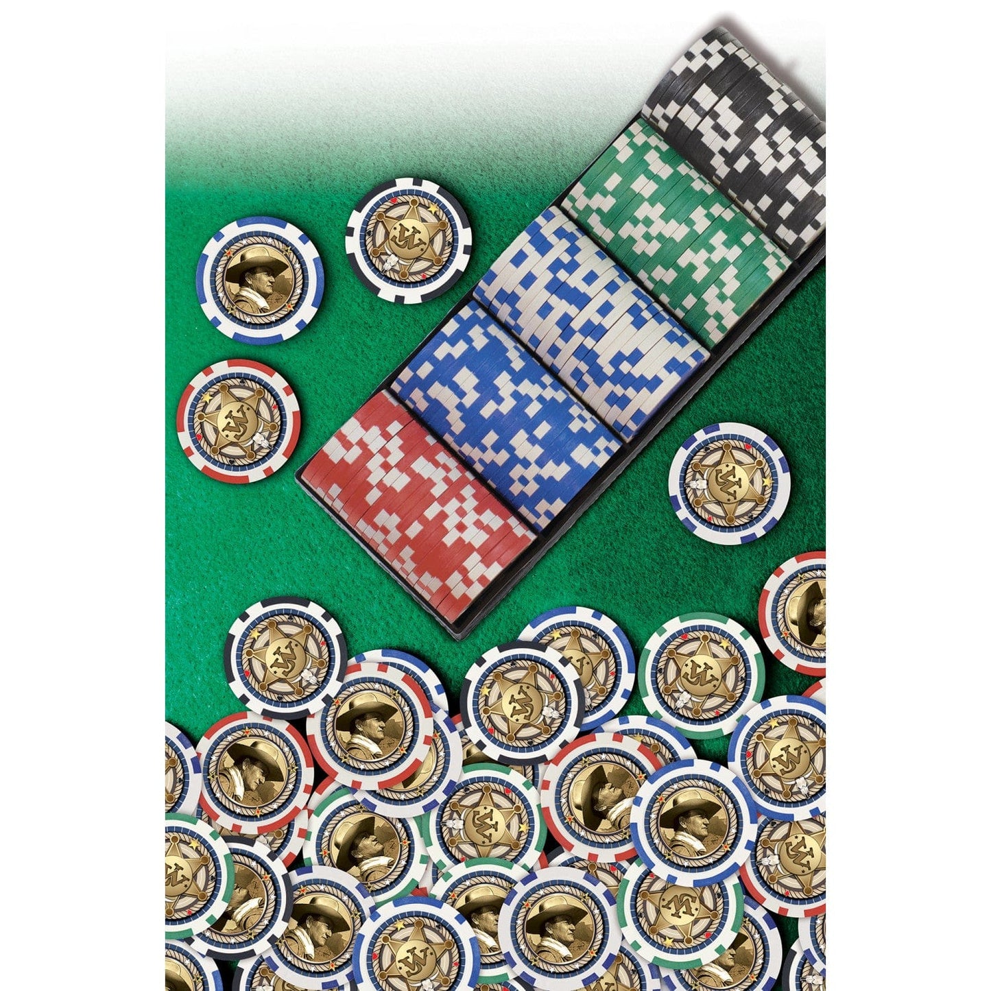 John Wayne 100 Piece Poker Chips MasterPieces Puzzle Company INC