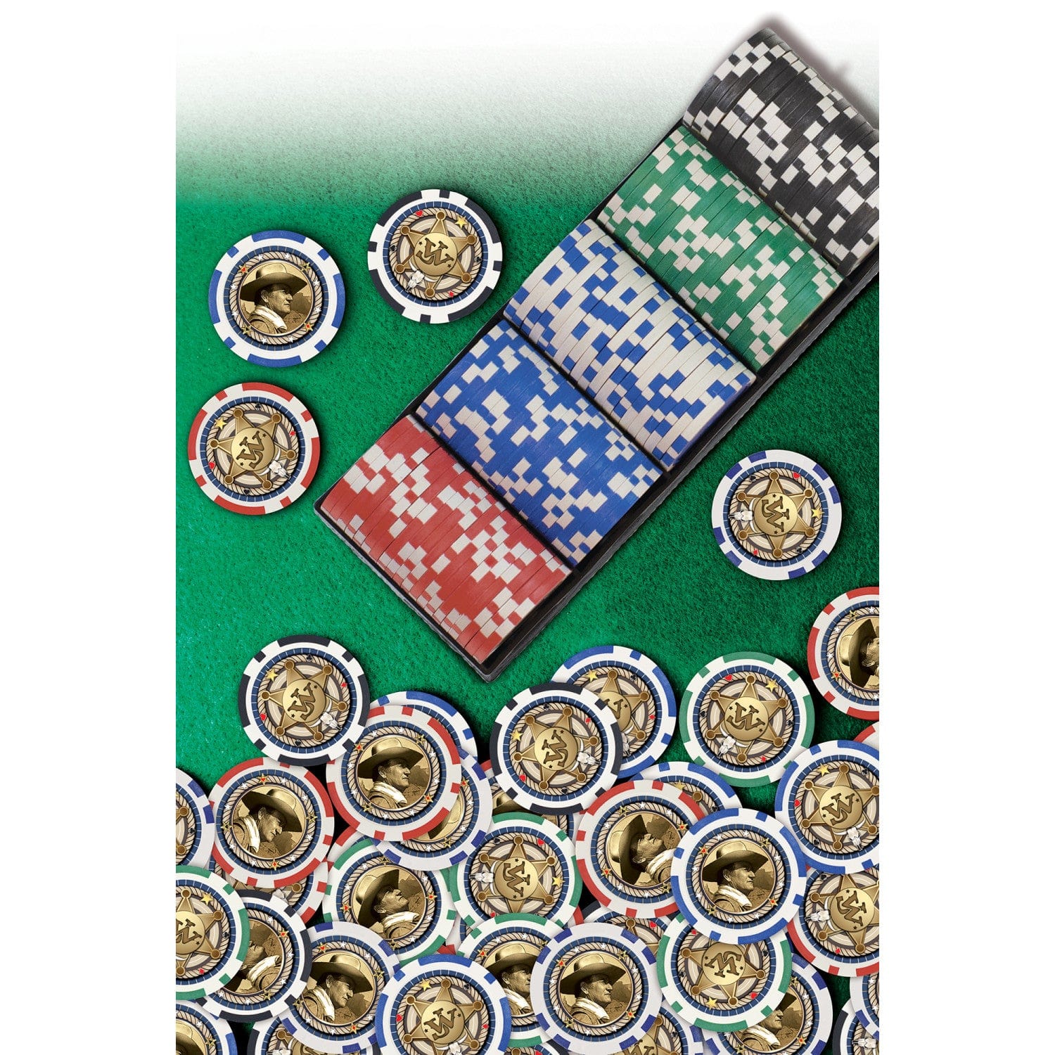 John Wayne 100 Piece Poker Chips MasterPieces Puzzle Company INC