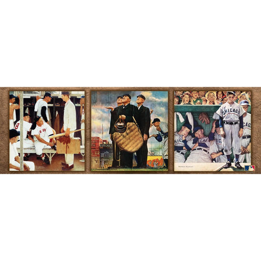 Saturday Evening Post - Baseball Collection 1000 Piece Panoramic Jigsaw Puzzle - Out of Play
