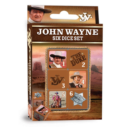 John Wayne 6 Piece D6 Gaming Dice Set MasterPieces Puzzle Company INC