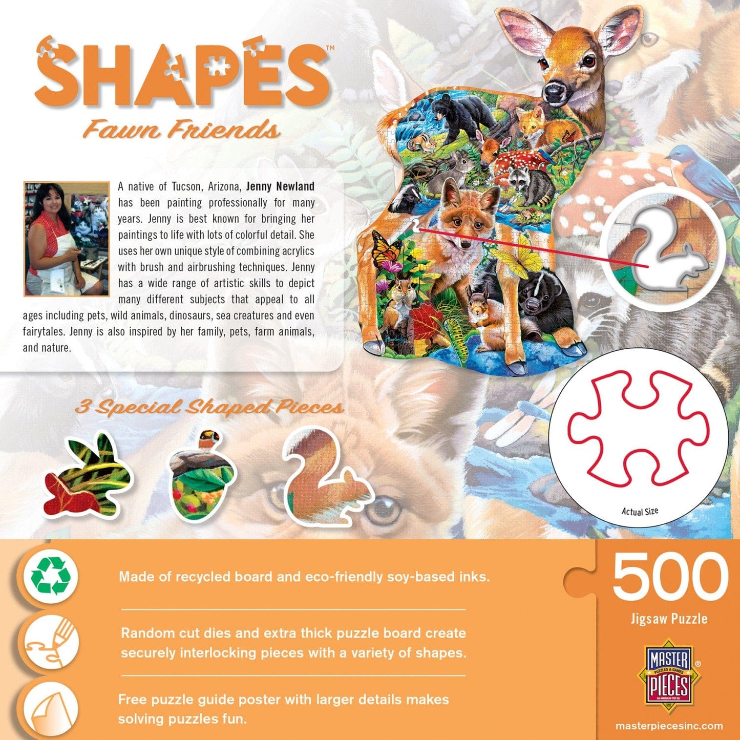 Shapes - Fawn Friends 500 Piece Jigsaw Puzzle MasterPieces Puzzle Company INC
