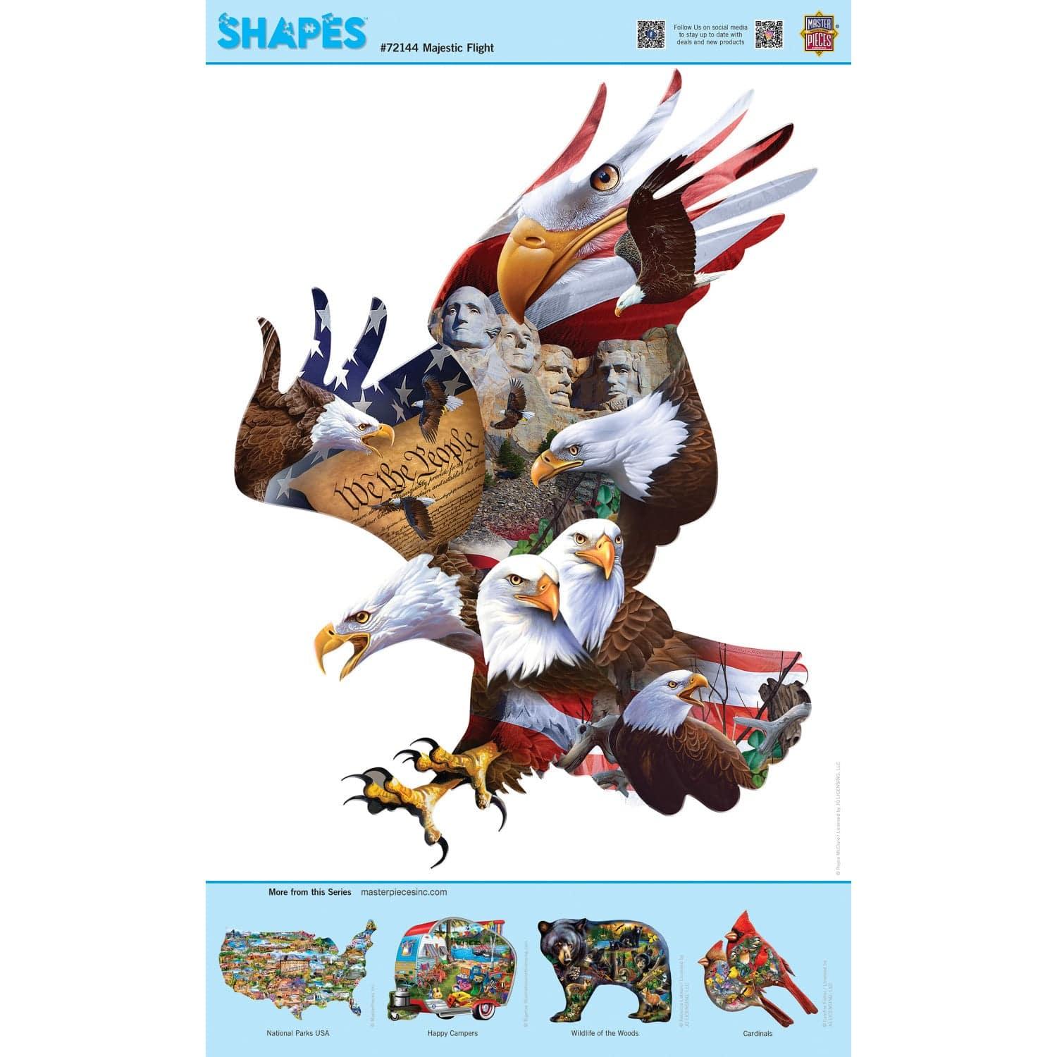 Shapes - Majestic Flight 1000 Piece Shaped Jigsaw Puzzle - Out of Play