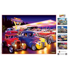 Cruisin' Route 66 - Friday Night Hot Rods 1000 Piece Jigsaw Puzzle - Out of Play