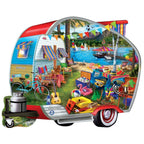 Shapes - Happy Campers 1000 Piece Shaped Jigsaw Puzzle - Out of Play