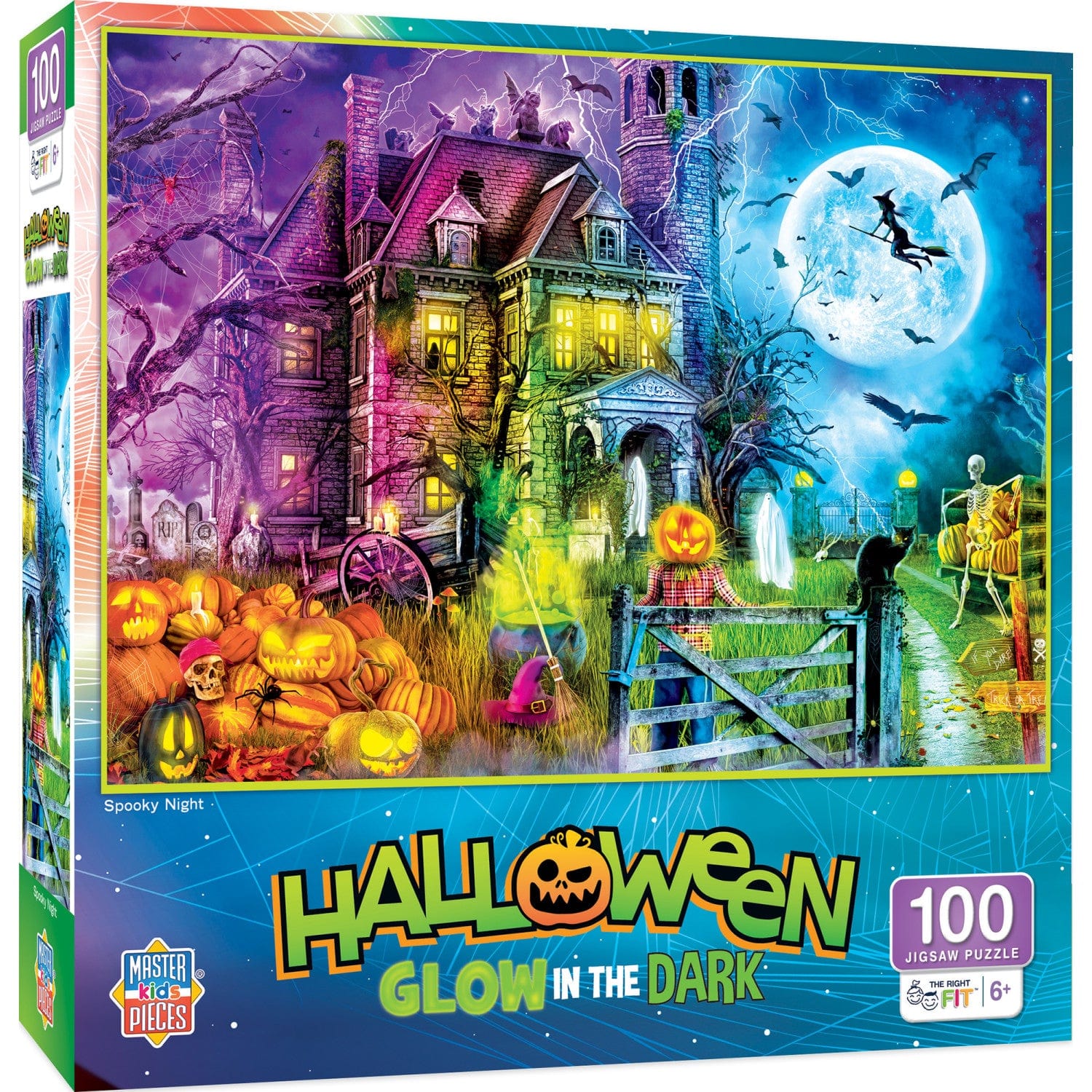 Halloween Glow in the Dark - Spooky Night 100 Piece Jigsaw Puzzle - Out of Play