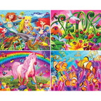 Glow in the Dark 100 Piece Jigsaw Puzzles - 4-Pack V1 - Out of Play